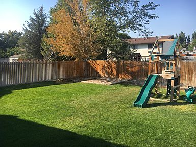 Back yard with playset