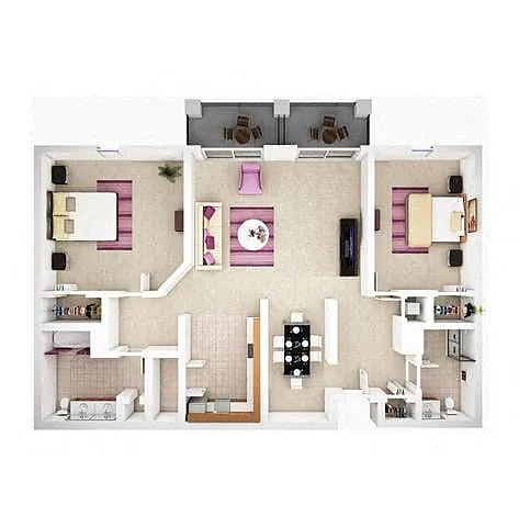 Floor plan 2x2 Zinfandel