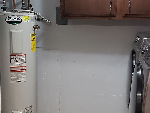 Water heater in laundry room
