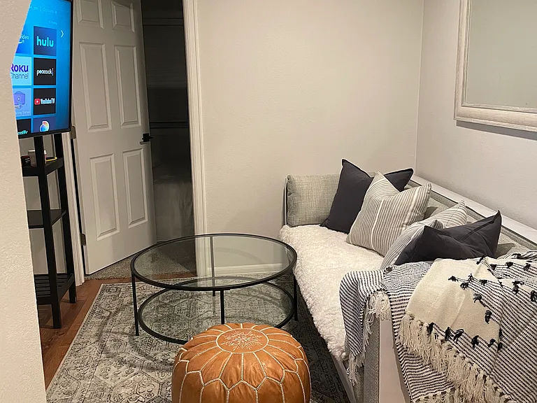 Basement Living room. Attached to bedroom