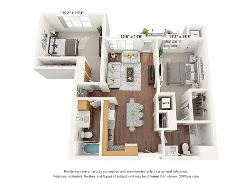 Floor plan Two Bedroom G