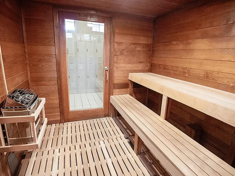 Dry Sauna with Elegant Wood Interior