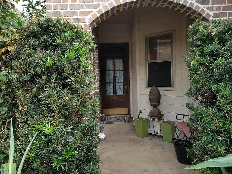 front walkway & patio area