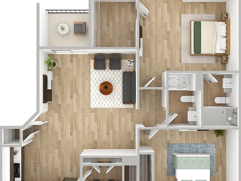 2 Bedroom | 2 Bath | 1110 SF 2 Bedroom | 2 Bath | 1110 SF