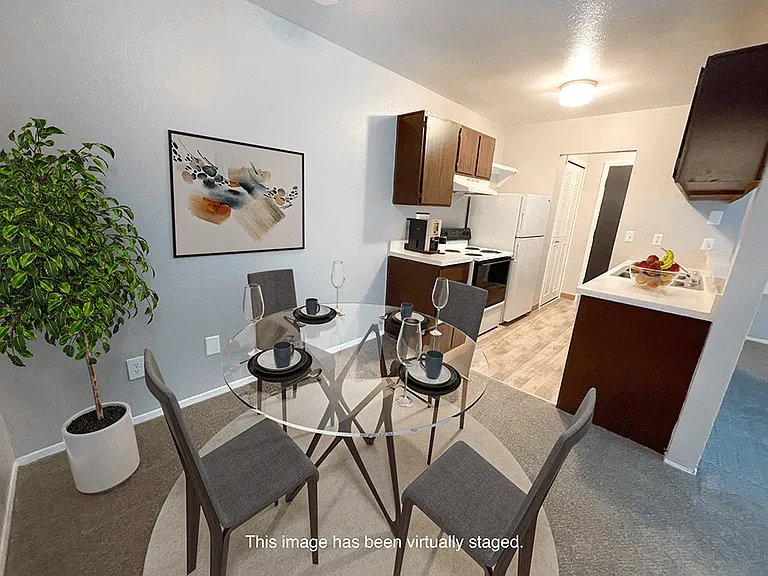 Connected Living and Dining and Kitchen Area