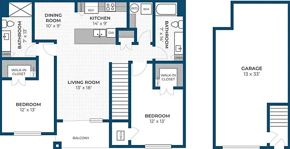 Floor Plan 2E | Seasons at Grafton | Apartments in Grafton, WI Floor Plan 2E | Seasons at Grafton | Apartments in Grafton, WI