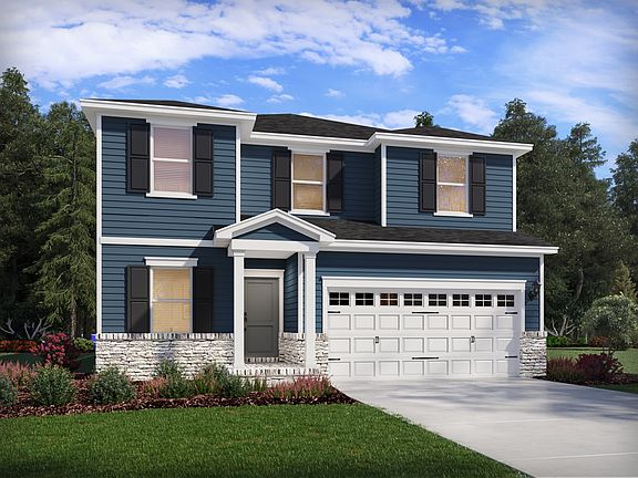 Quinton elevation rendering at a Meritage Homes community in Zebulon, NC.