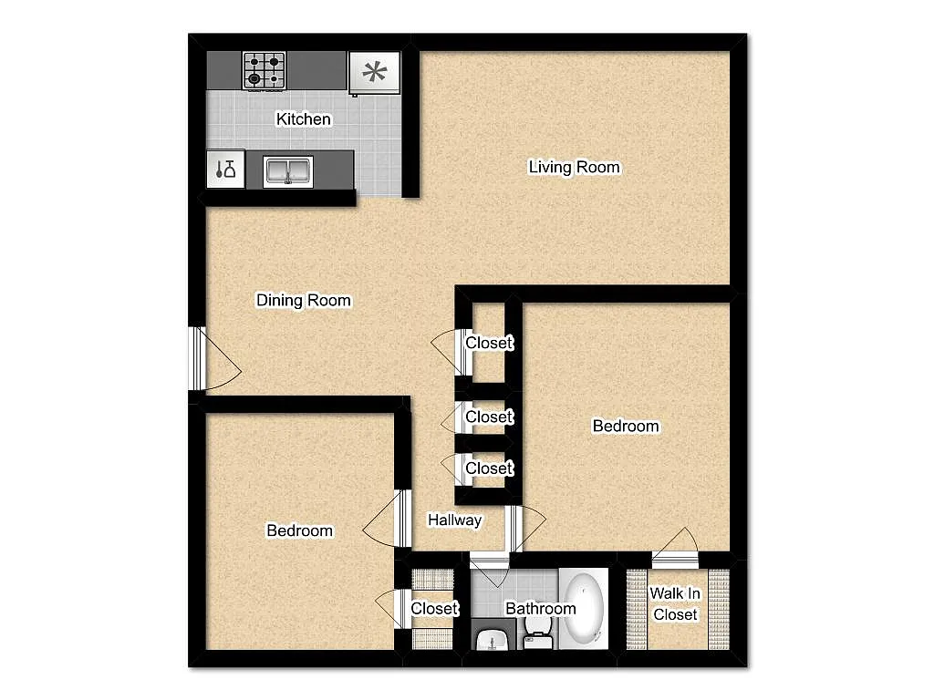 Floor plan Two Bedroom