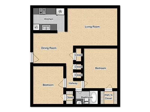Floor plan Two Bedroom