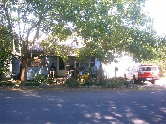 Shaded yard and porch