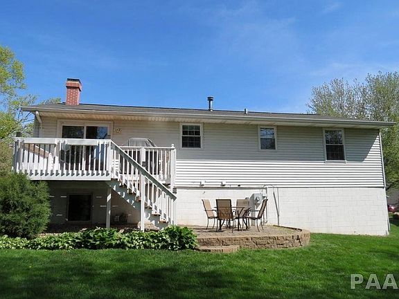 Back of home with Deck and Patio