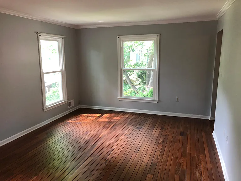 View of front of living room from back of room