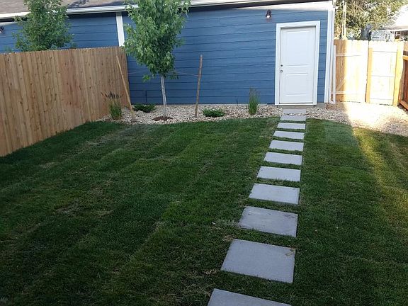 back yard and garage