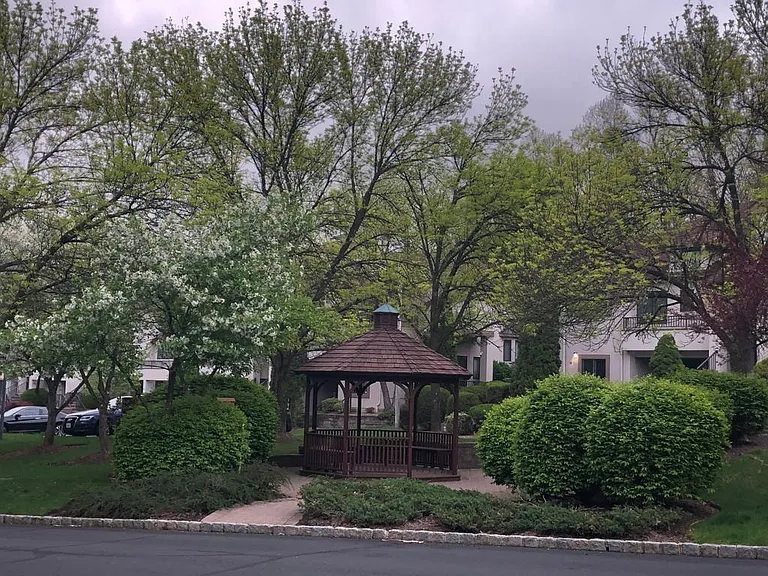 Gazebo in spring and summer