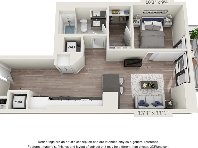 One Bedroom One Bath (652 SF) One Bedroom One Bath (652 SF)