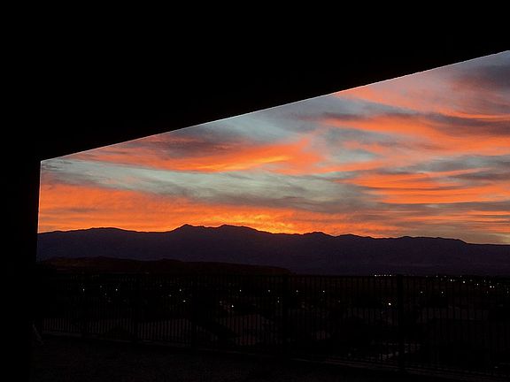 Sunset view from back patio