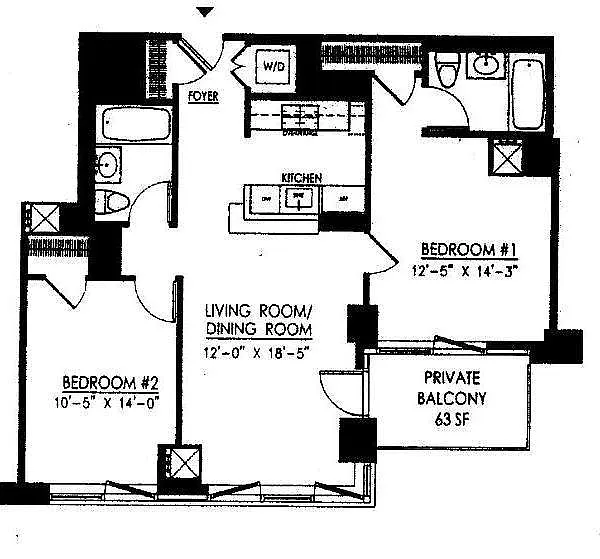 225 East 34 Street, New York, NY, 10016 photo #1 of 2: image of floorplan