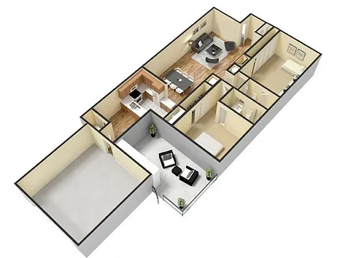 Floor plan B9 2 Bed 2 Bath