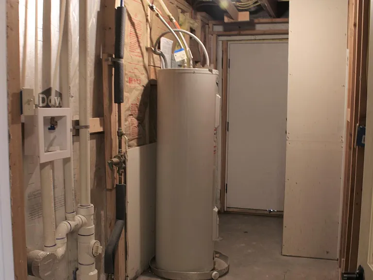 Utility room with laundry hookups