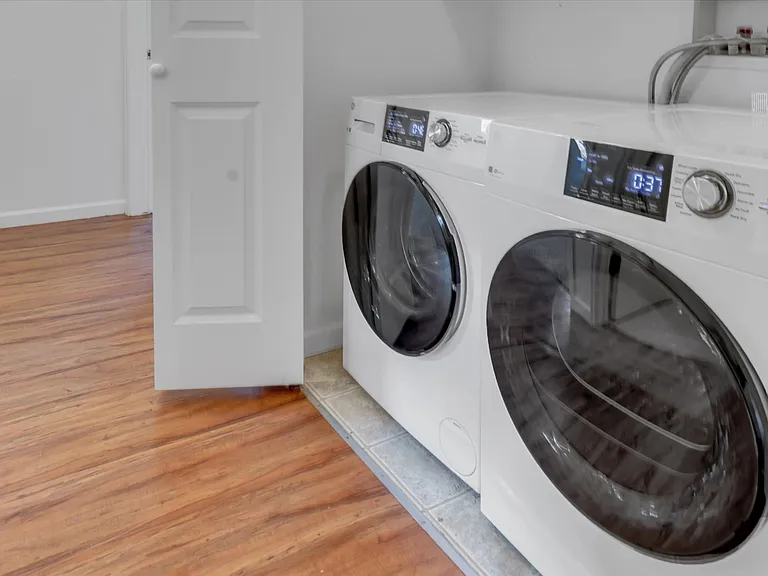 Upgraded washer and dryer are included