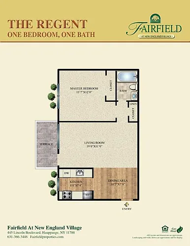 Floor plan The Regent One Bedroom Junior Upper