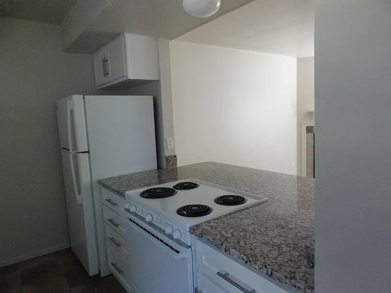 View of kitchen bar countertop.