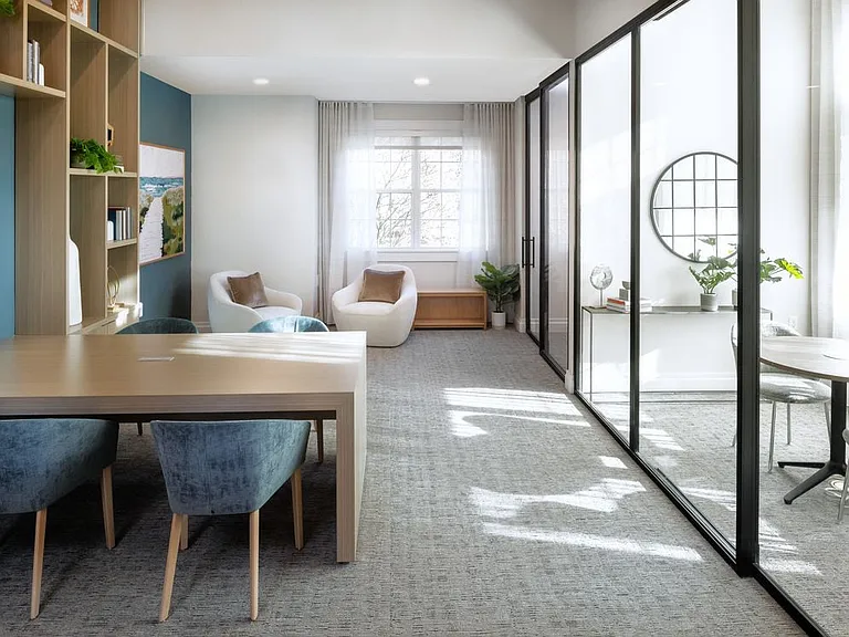 Work lounge with co-working space