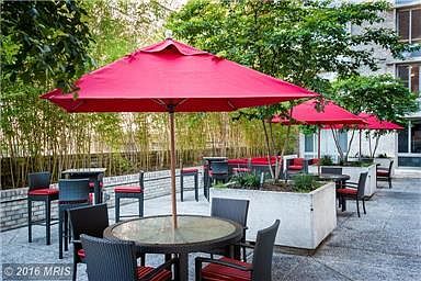 Patio outside main level lobby
