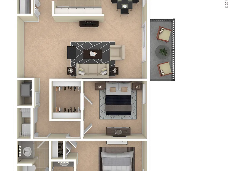 2.1: Beds - 2: Baths - 1: SqFt Range - 933 to 933