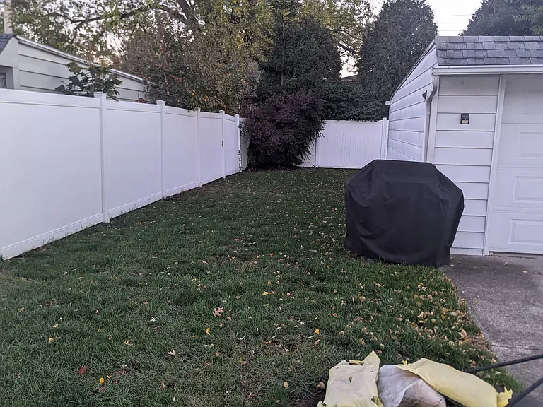 Fully fenced-in backyard