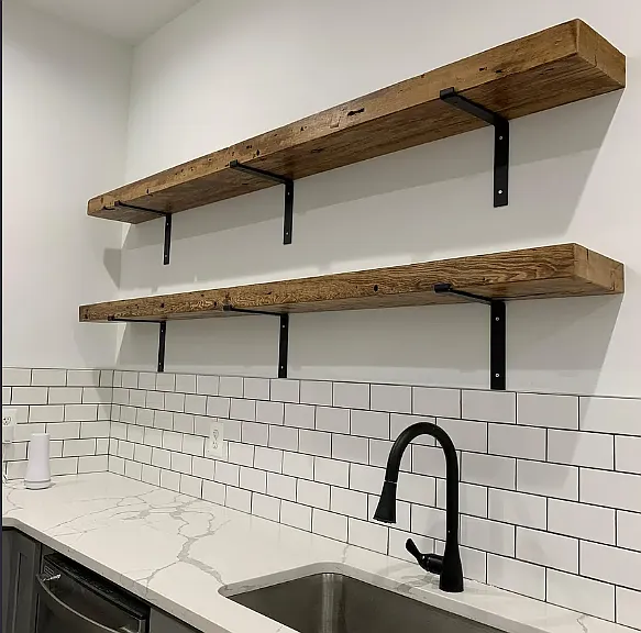 Shelves in the kitchen