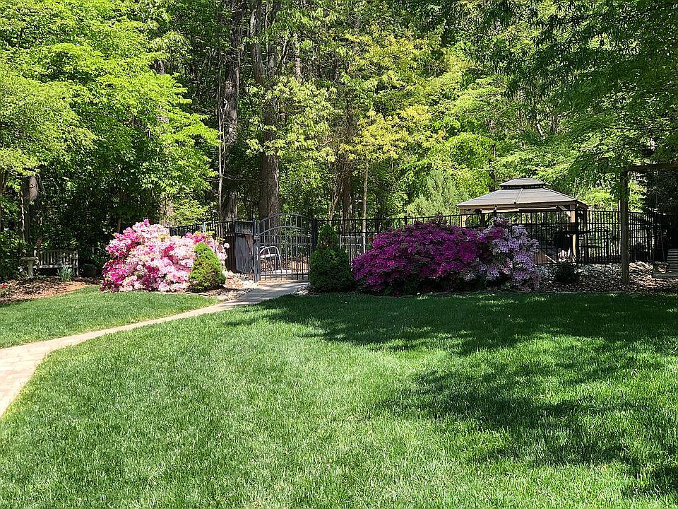Private back yard with pool