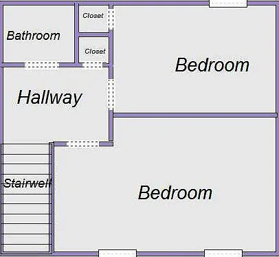 Upstairs floor plan