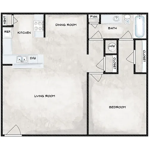 Floor plan 1X1