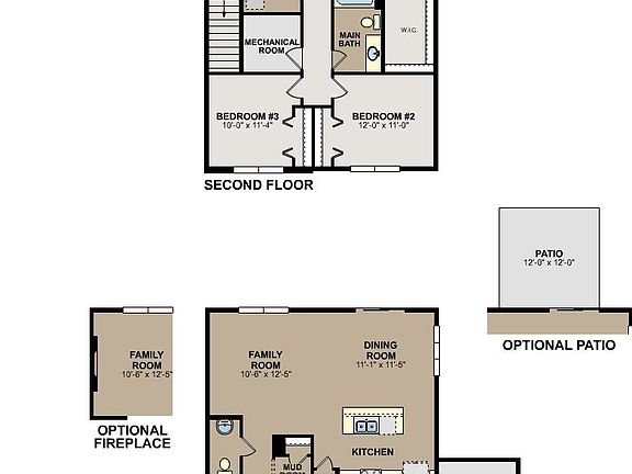 Andover Floorplan 3 car