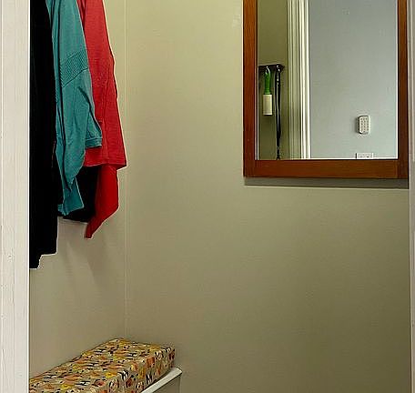 Front door closet seat