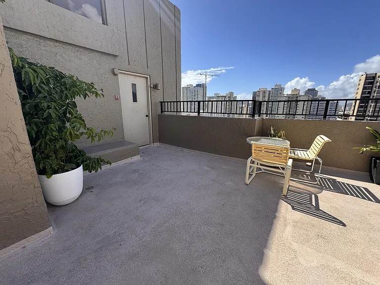 Shared Rooftop Lanai (items shown are other unit's)