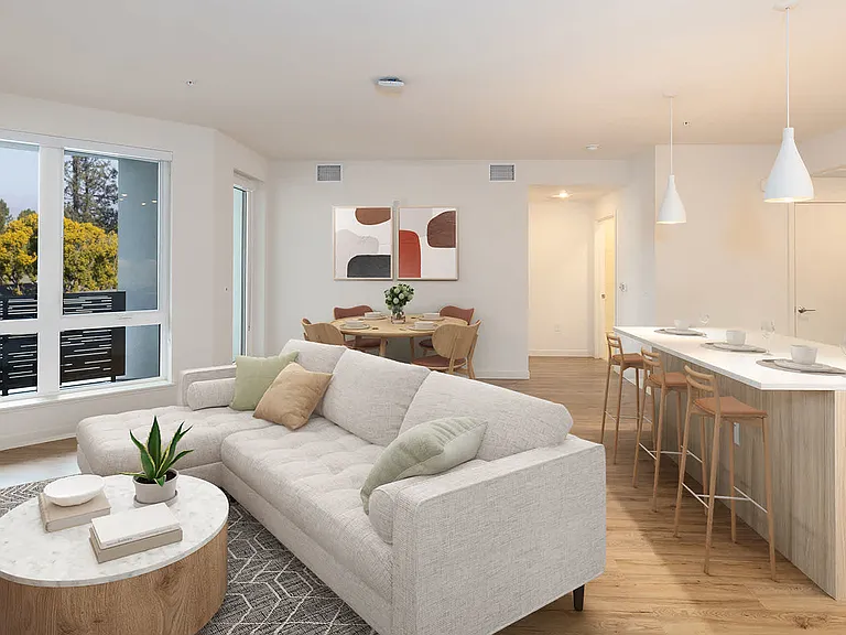 Living Room with Balcony and Hard Surface Flooring