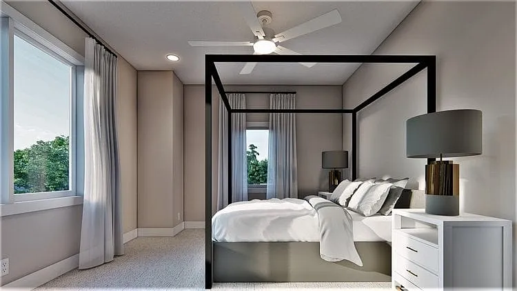 Second bedroom rendering for Lyric Townhomes.