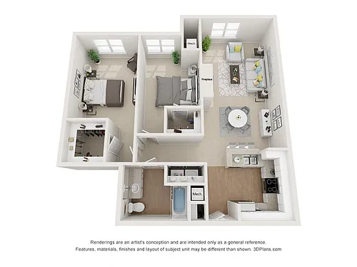Floor plan Park 2B1B