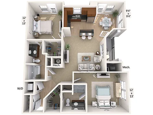 Floor plan B3-1-1157sq