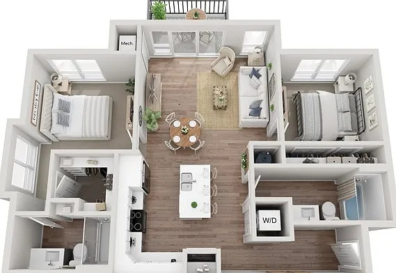 Floor Plan 2BR C1 | Seasons at Hoffman Estates | Apartments in Hoffman Estates, IL Floor Plan 2BR C1 | Seasons at Hoffman Estates | Apartments in Hoffman Estates, IL