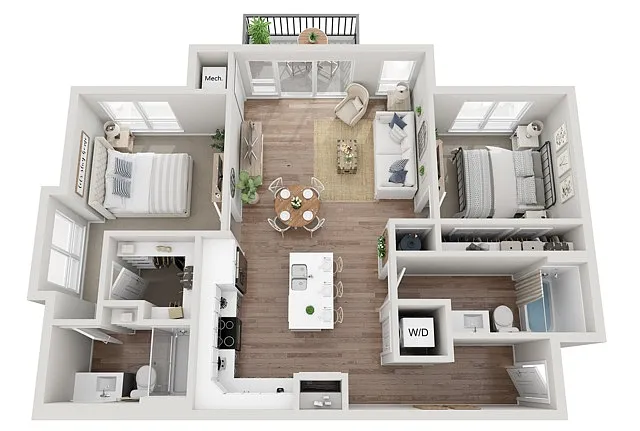 Floor plan 2BR C1