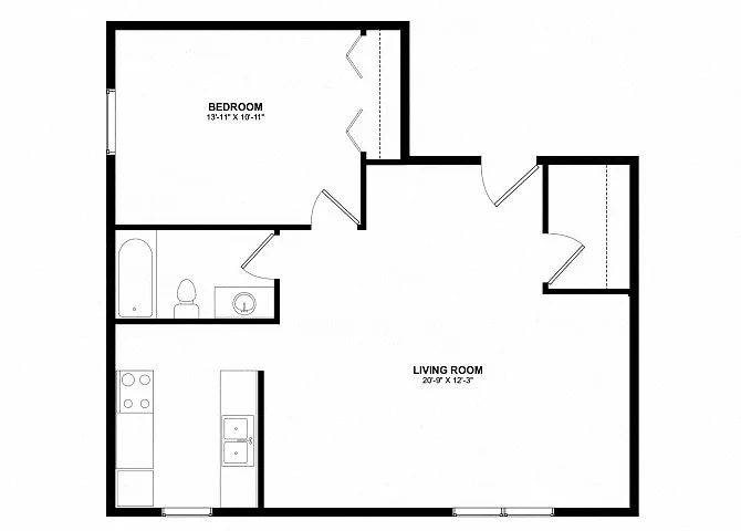 Floor plan One Bedroom