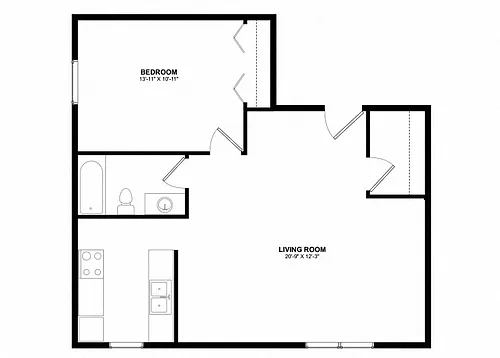 Floor plan One Bedroom
