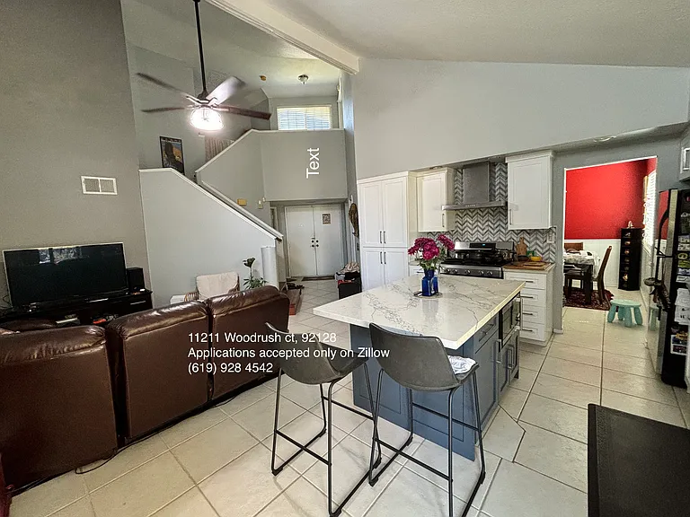 family room & kitchen