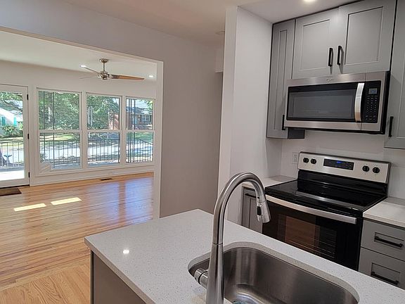 Kitchen - facing living room and front door