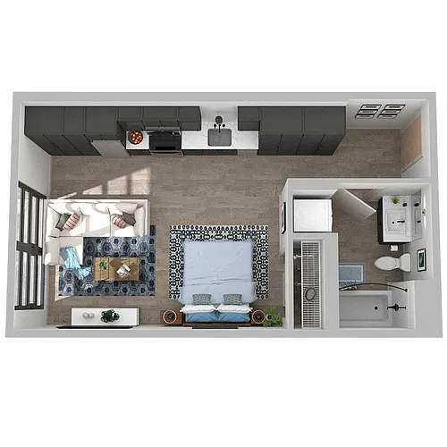 Floor plan 0x1-3M MFTE