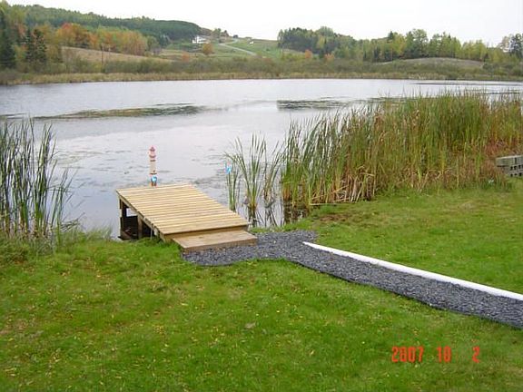 Pier on pond