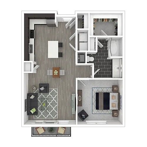 Floor plan 1 Bedroom